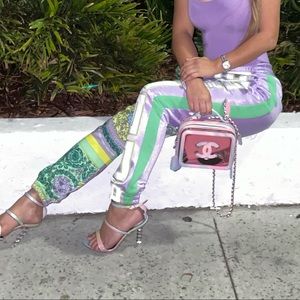 Versace lavender/ green baroque Joggers